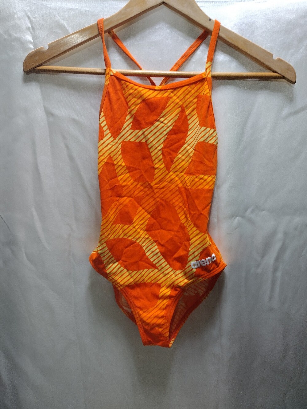 Arena Swimsuit Spider Light Drop Back One Piece Size 24 Competition